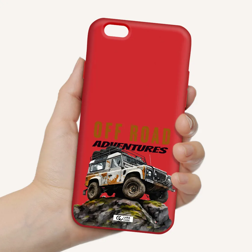 a car with rust on top Apple iPhone 6 Silicone Imperial Red Case
