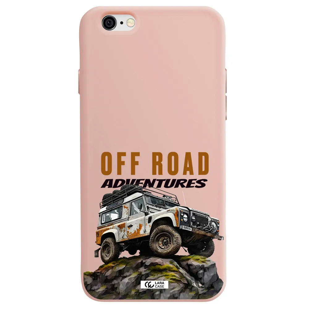 a car with rust on top Apple iPhone 6 Silicone pastel pink Case