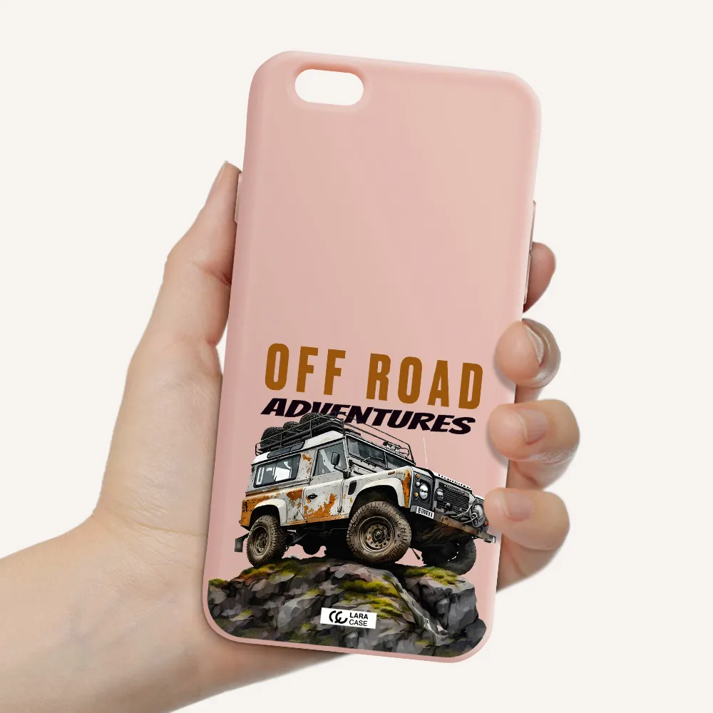 a car with rust on top Apple iPhone 6 Silicone pastel pink Case