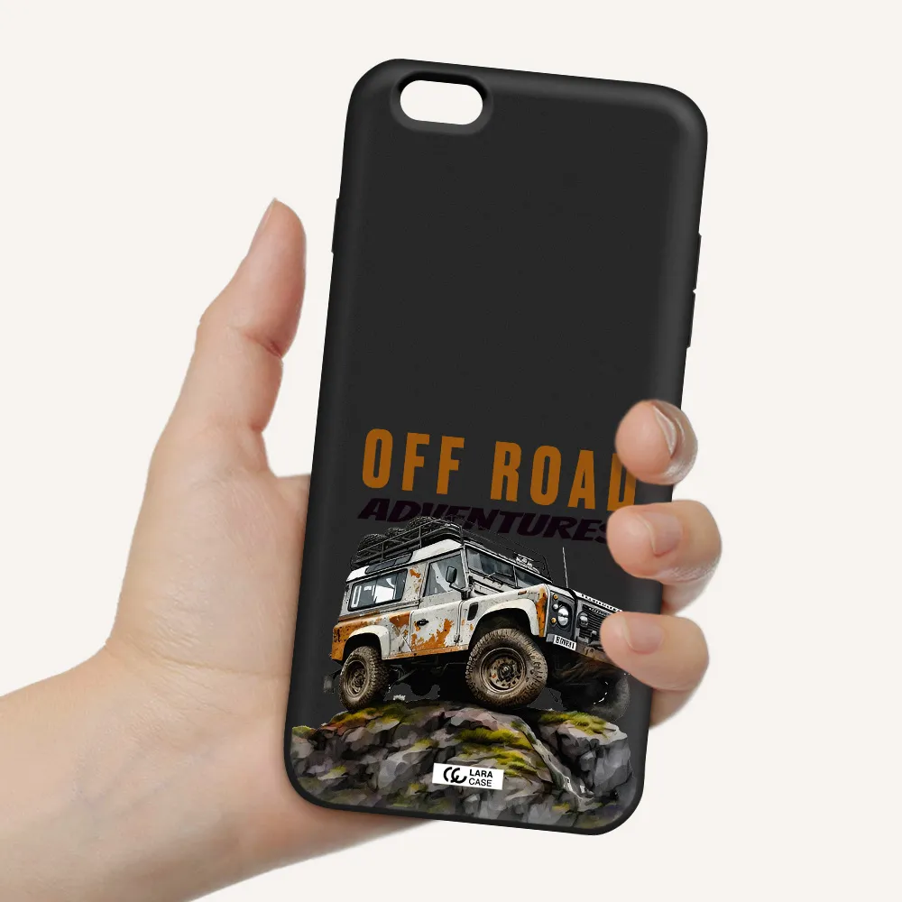a car with rust on top Apple iPhone 6S Silicone black Case