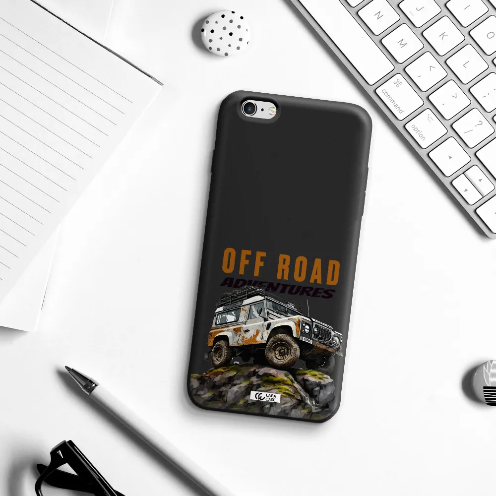 a car with rust on top Apple iPhone 6S Silicone black Case
