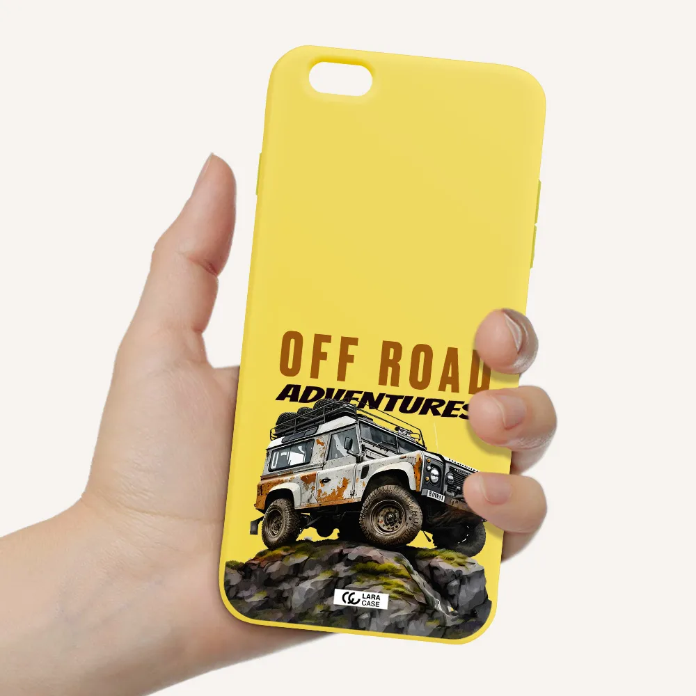 a car with rust on top Apple iPhone 6S Silicone canary yellow Case