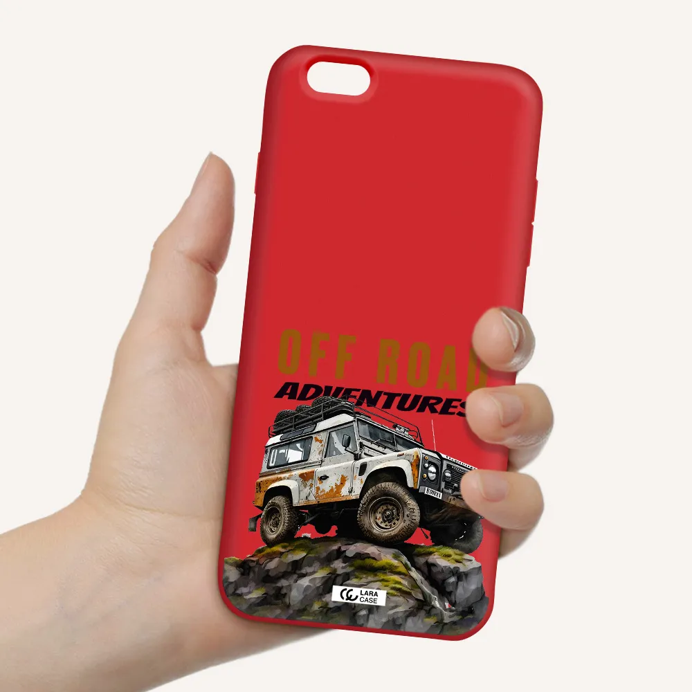 a car with rust on top Apple iPhone 6S Silicone Imperial Red Case