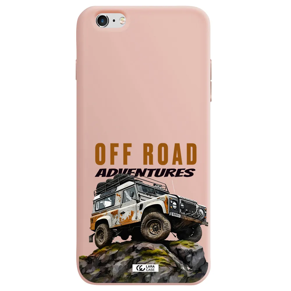 a car with rust on top Apple iPhone 6S Silicone pastel pink Case
