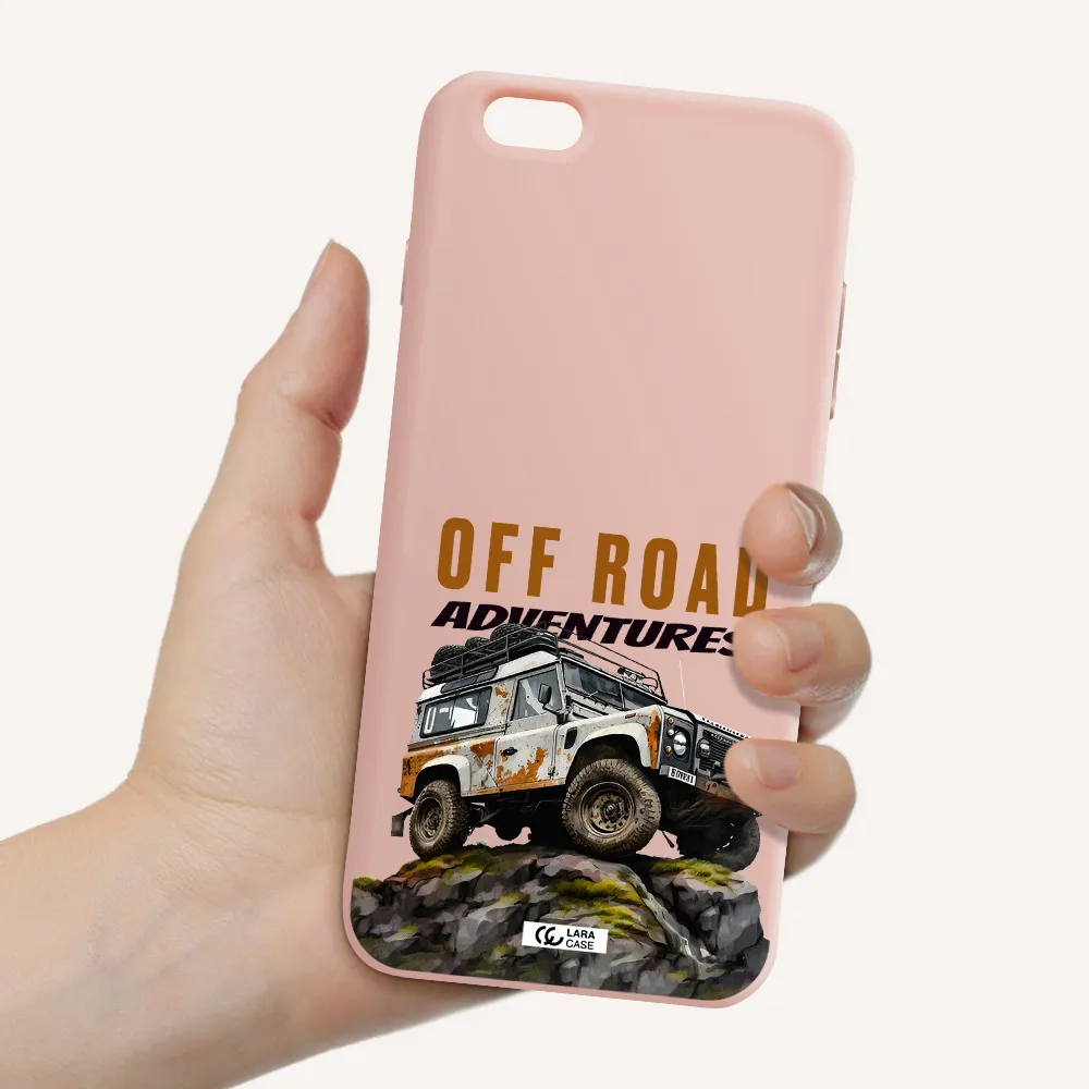 a car with rust on top Apple iPhone 6S Silicone pastel pink Case