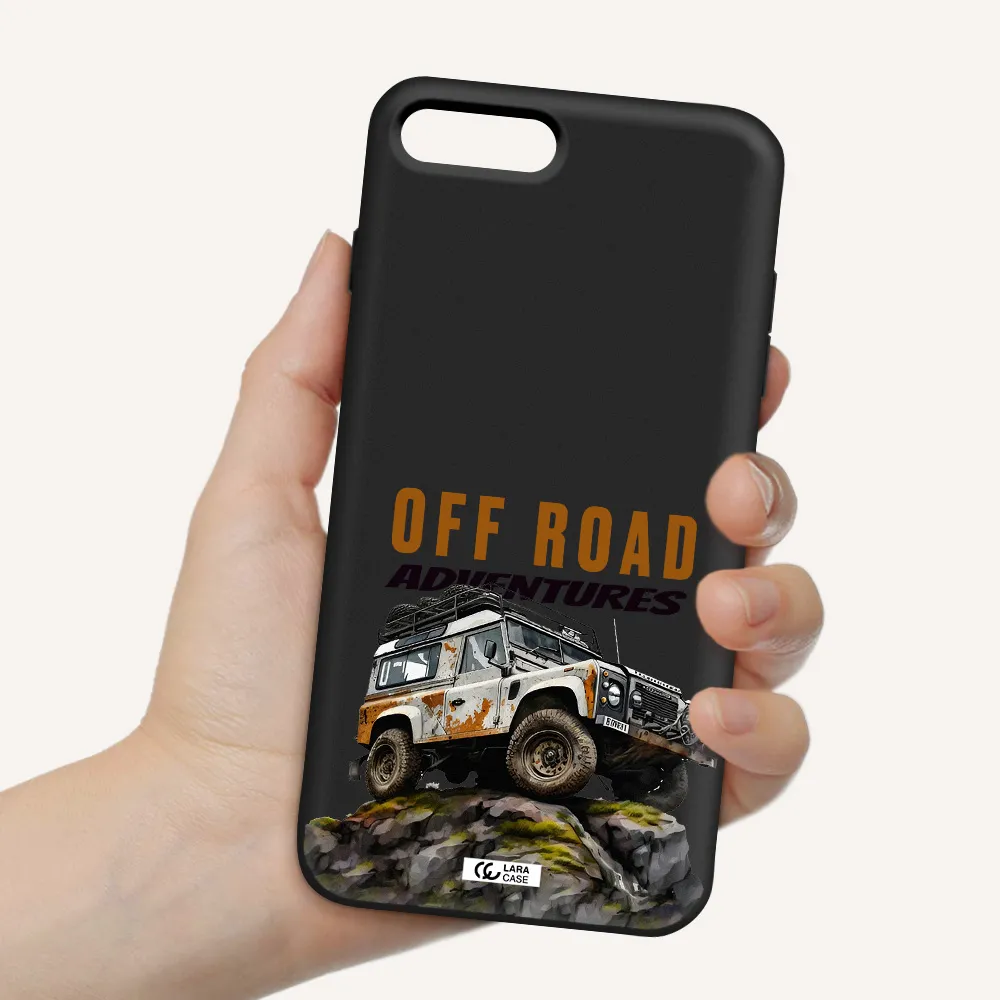 a car with rust on top Apple iPhone 7 plus Silicone black Case