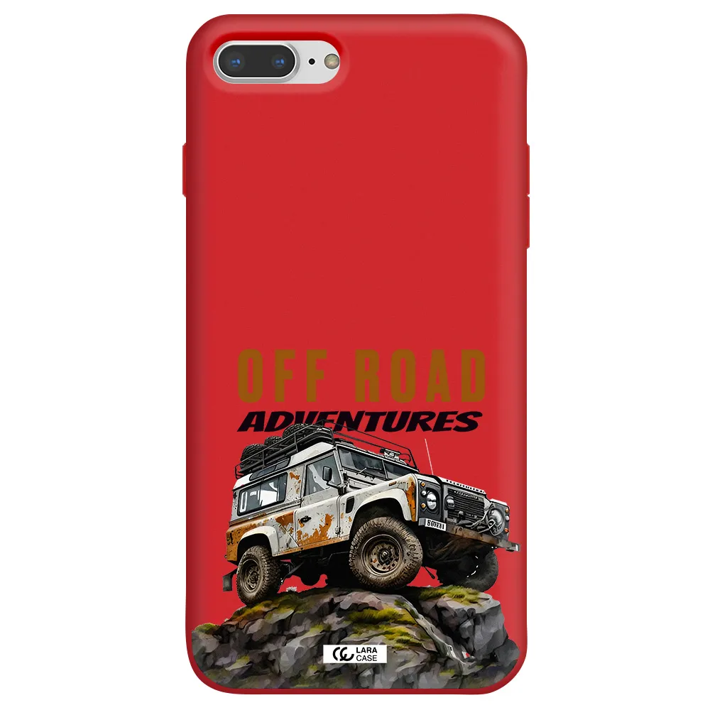a car with rust on top Apple iPhone 7 plus Silicone Imperial Red Case