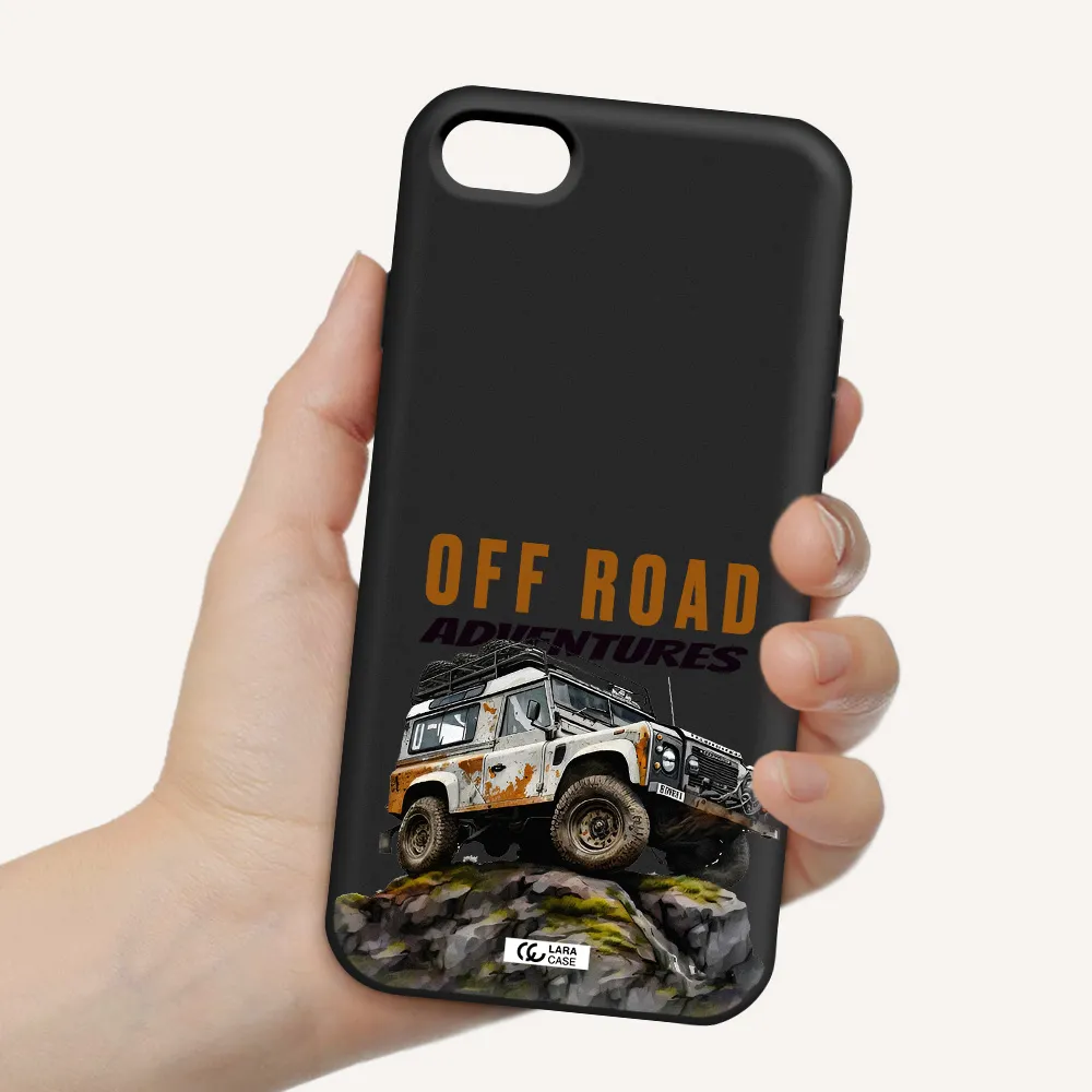 a car with rust on top Apple iPhone 7 Silicone black Case