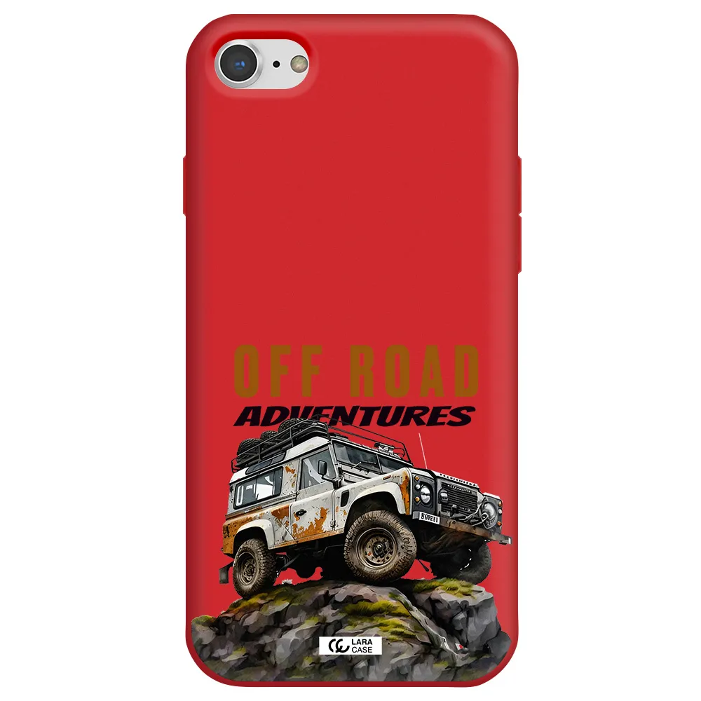 a car with rust on top Apple iPhone 7 Silicone Imperial Red Case