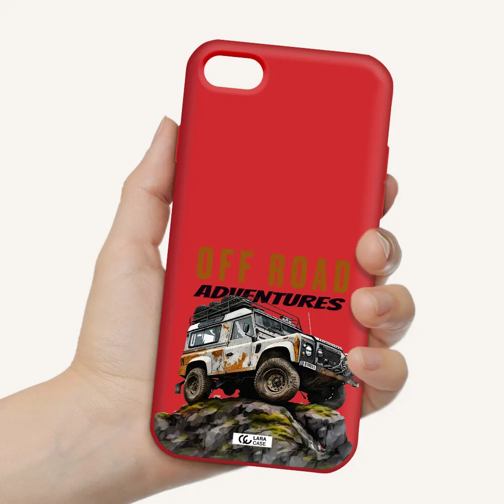 a car with rust on top Apple iPhone 7 Silicone Imperial Red Case
