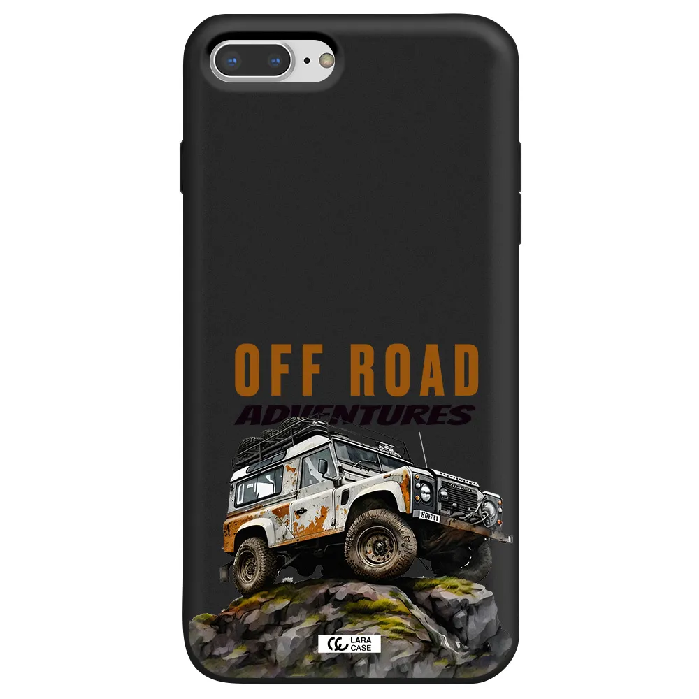 a car with rust on top Apple iPhone 8 plus Silicone black Case