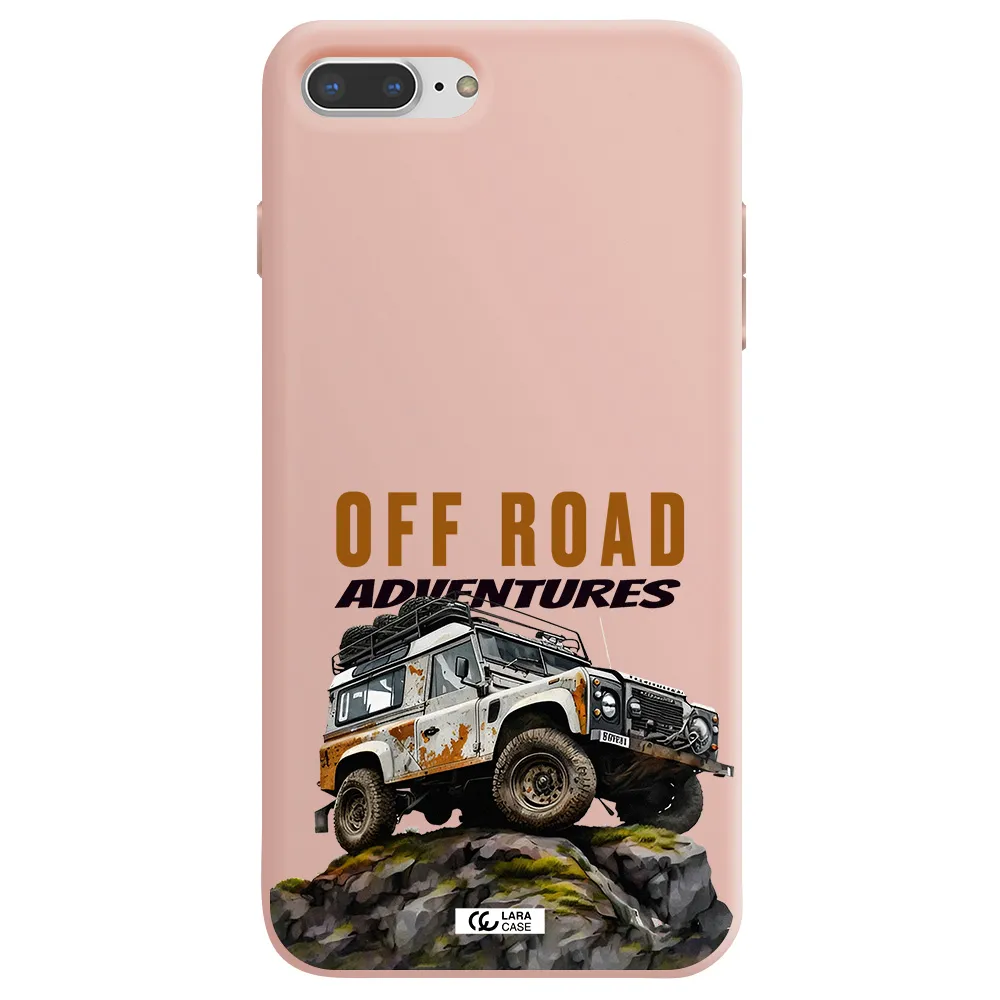 a car with rust on top Apple iPhone 8 plus Silicone pastel pink Case
