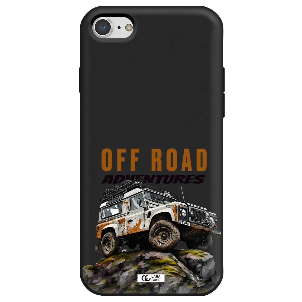 a car with rust on top Apple iPhone 8 Silicone black Case