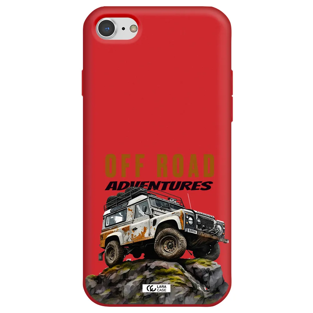 a car with rust on top Apple iPhone 8 Silicone Imperial Red Case