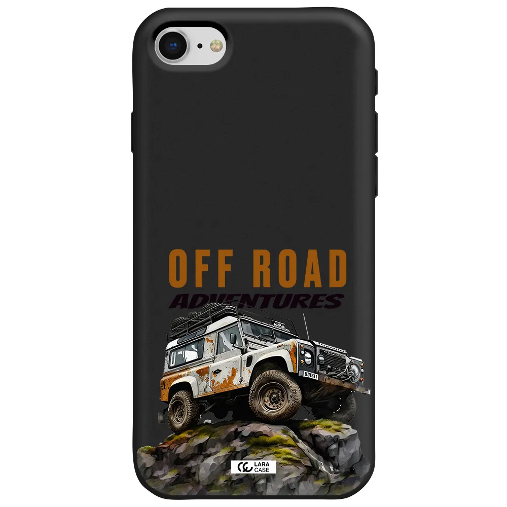 a car with rust on top Apple iPhone se 2020 Silicone black Case