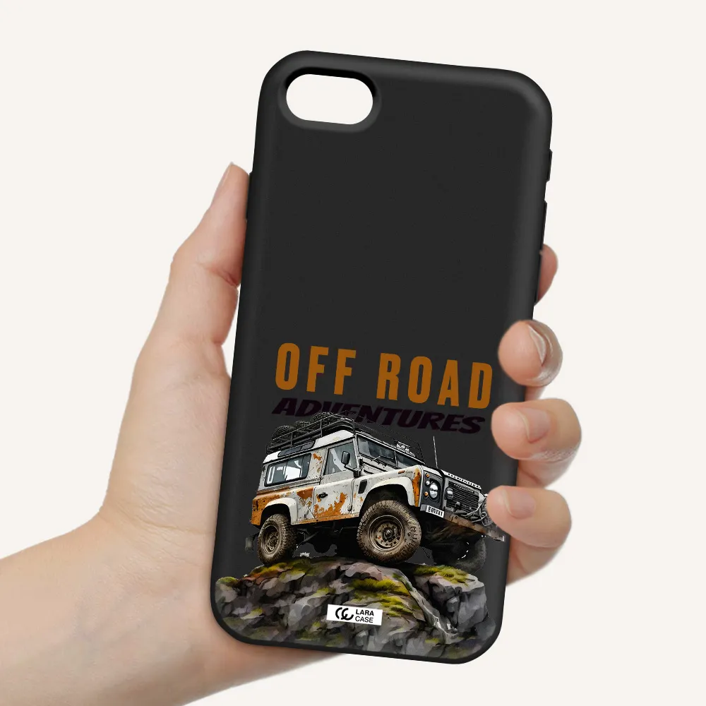 a car with rust on top Apple iPhone se 2020 Silicone black Case