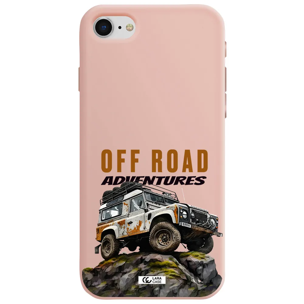 a car with rust on top Apple iPhone se 2020 Silicone pastel pink Case