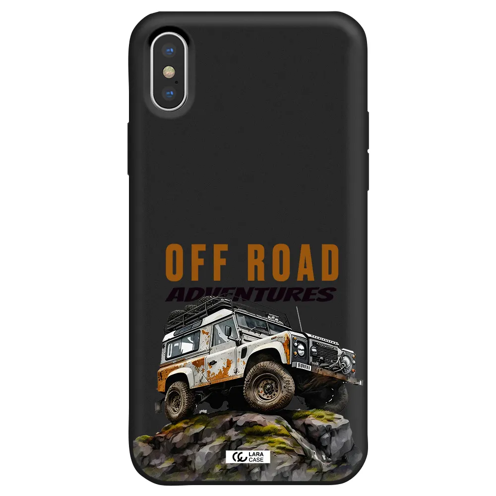 a car with rust on top Apple iPhone X Silicone black Case