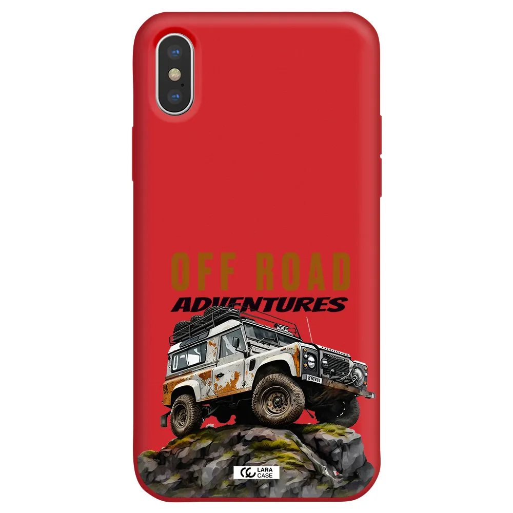 a car with rust on top Apple iPhone X Silicone Imperial Red Case