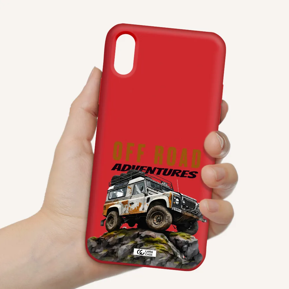 a car with rust on top Apple iPhone X Silicone Imperial Red Case