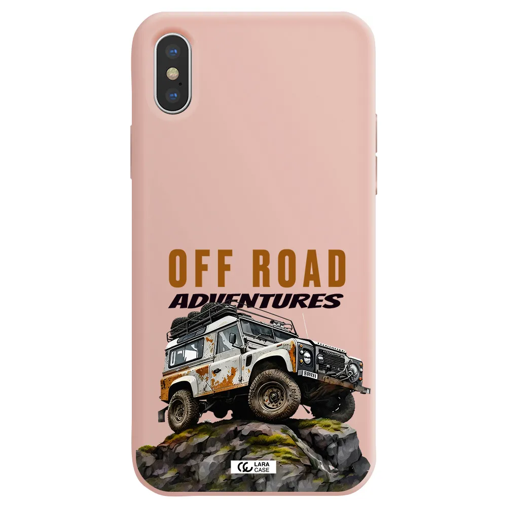 a car with rust on top Apple iPhone XS Silicone pastel pink Case