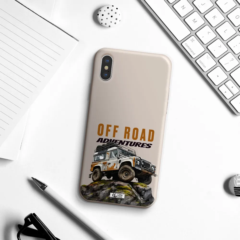 a car with rust on top Apple iPhone XS Silicone Stone Case
