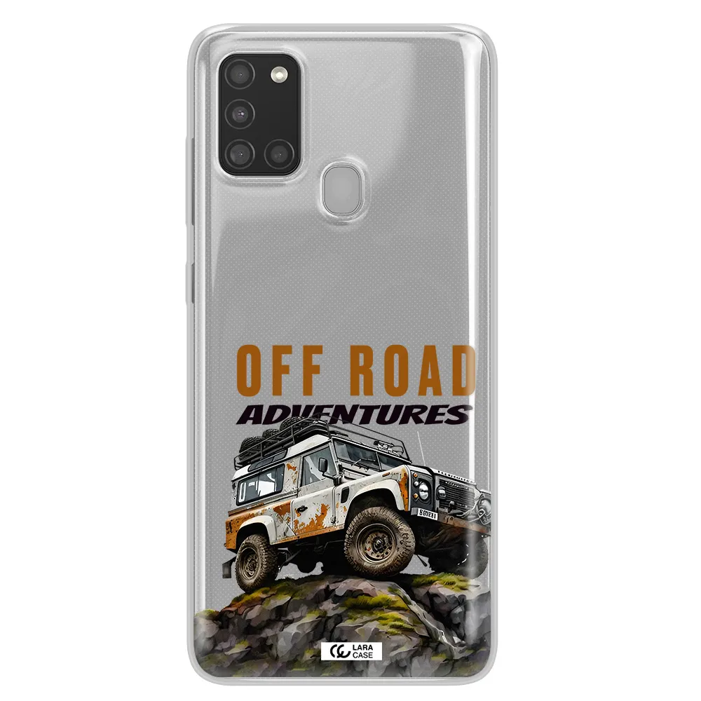 A Car With Rust On Top Samsung A21S Clear Tpu Case