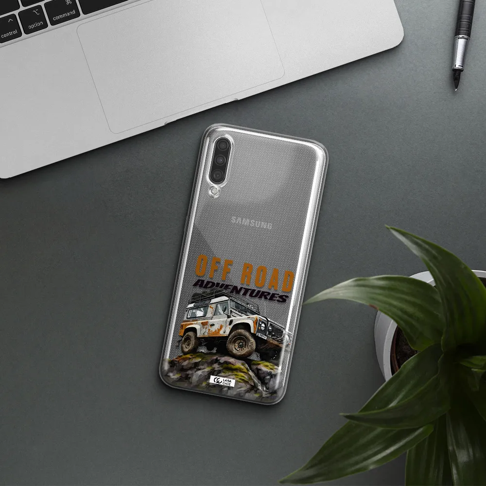 A Car With Rust On Top Samsung A30S Clear Tpu Case