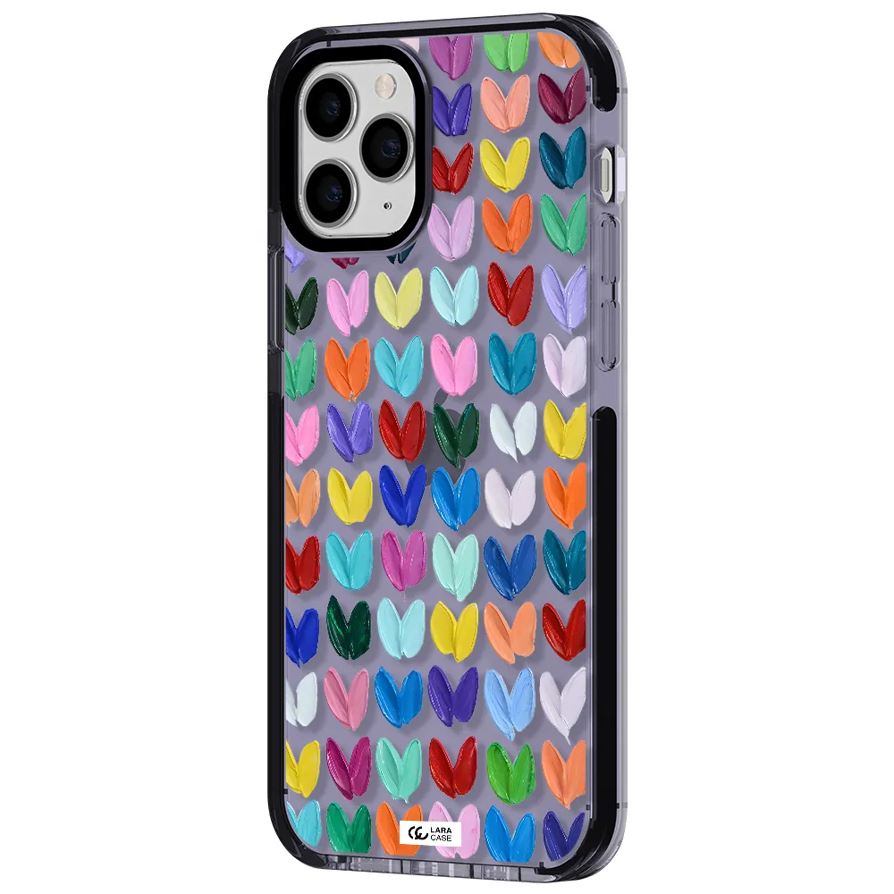 a close up of a color palette Apple iPhone 11 pro impact Lilac Case