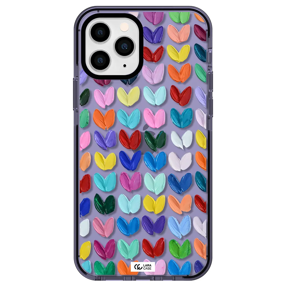 a close up of a color palette Apple iPhone 11 pro max impact Lilac Case