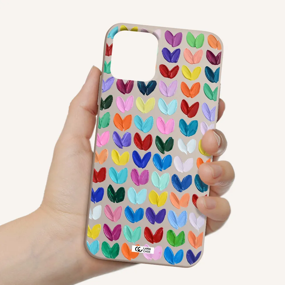 a close up of a color palette Apple iPhone 11 pro max Silicone Stone Case