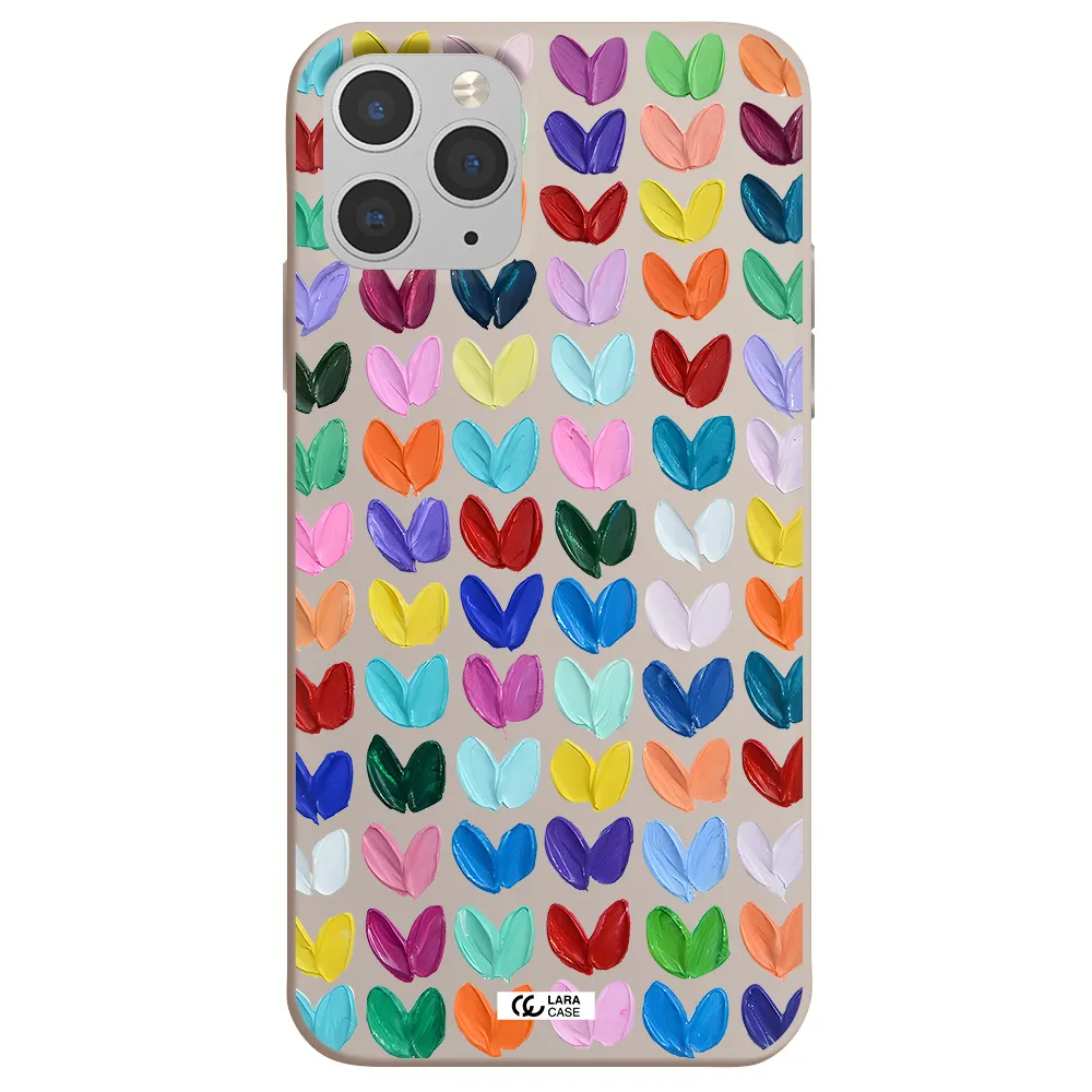 a close up of a color palette Apple iPhone 11 pro Silicone Stone Case