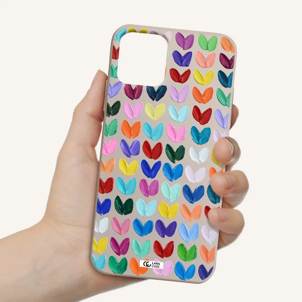 a close up of a color palette Apple iPhone 11 pro Silicone Stone Case