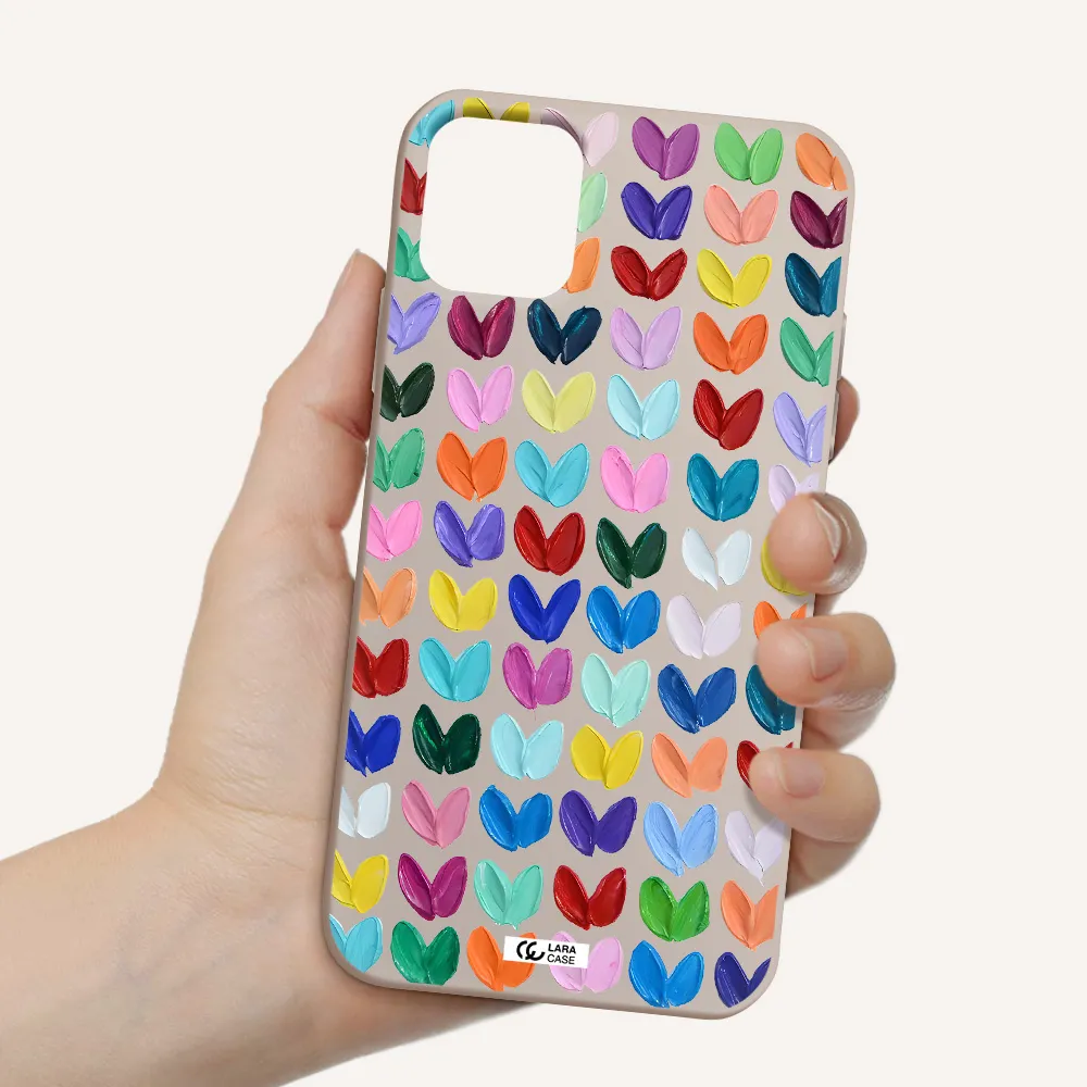 a close up of a color palette Apple iPhone 11 Silicone Stone Case