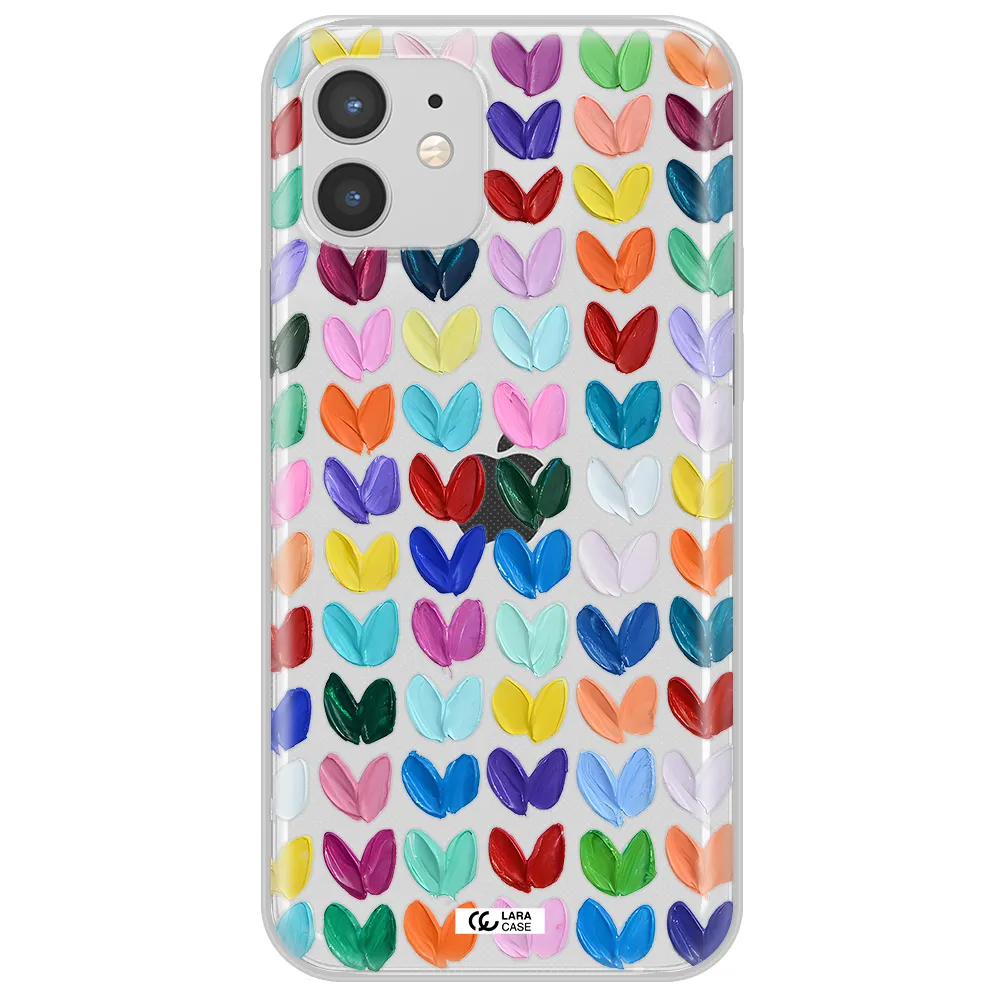 A Close Up Of A Color Palette Apple Iphone 12 Clear Tpu Case