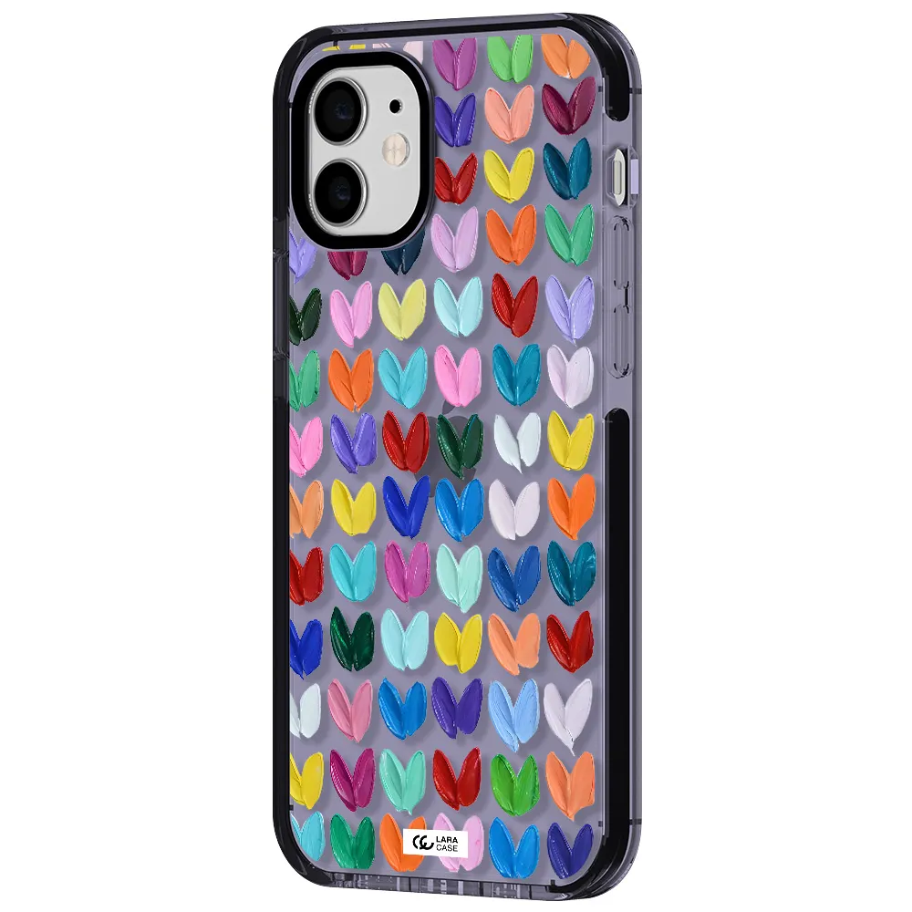 a close up of a color palette Apple iPhone 12 impact Lilac Case