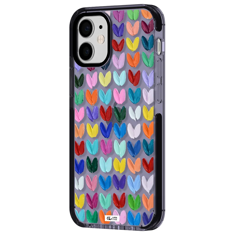 a close up of a color palette Apple iPhone 12 mini impact Lilac Case