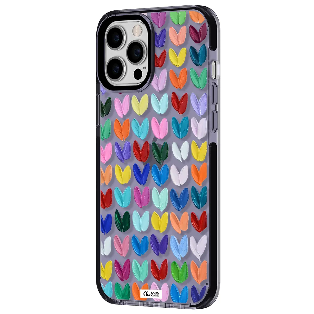 a close up of a color palette Apple iPhone 12 pro max impact Lilac Case