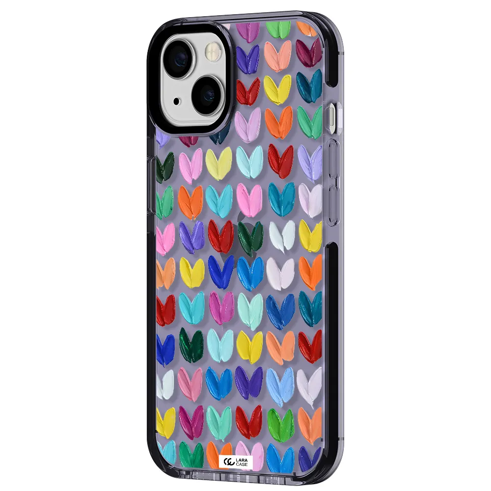 a close up of a color palette Apple iPhone 13 impact Lilac Case