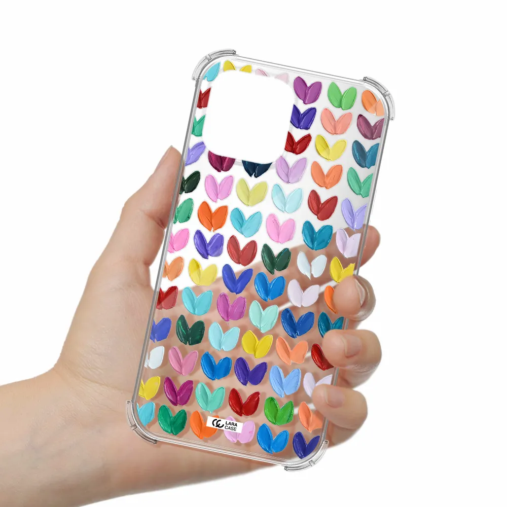 a close up of a color palette Apple iPhone 13 Pro Clear PC Case