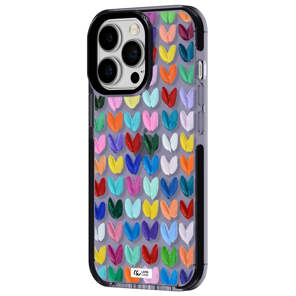 a close up of a color palette Apple iPhone 13 Pro impact Lilac Case