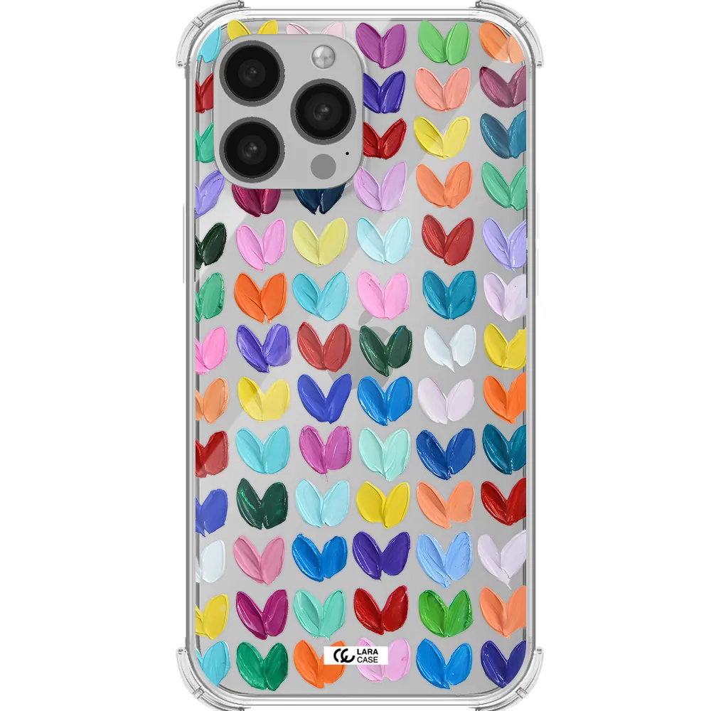 a close up of a color palette Apple iPhone 13 Pro Max Clear PC Case