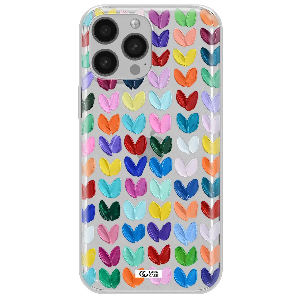 A Close Up Of A Color Palette Apple Iphone 13 Pro Max Clear Tpu Case