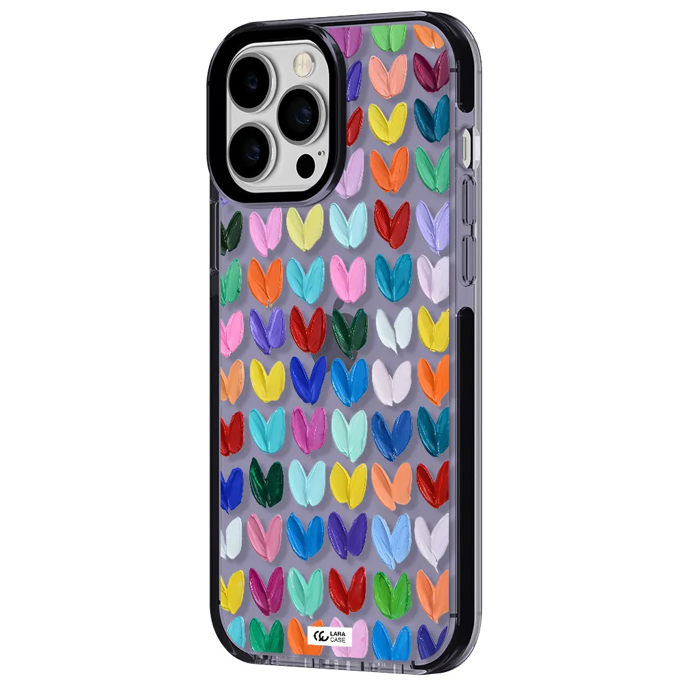 a close up of a color palette Apple iPhone 13 Pro Max impact Lilac Case