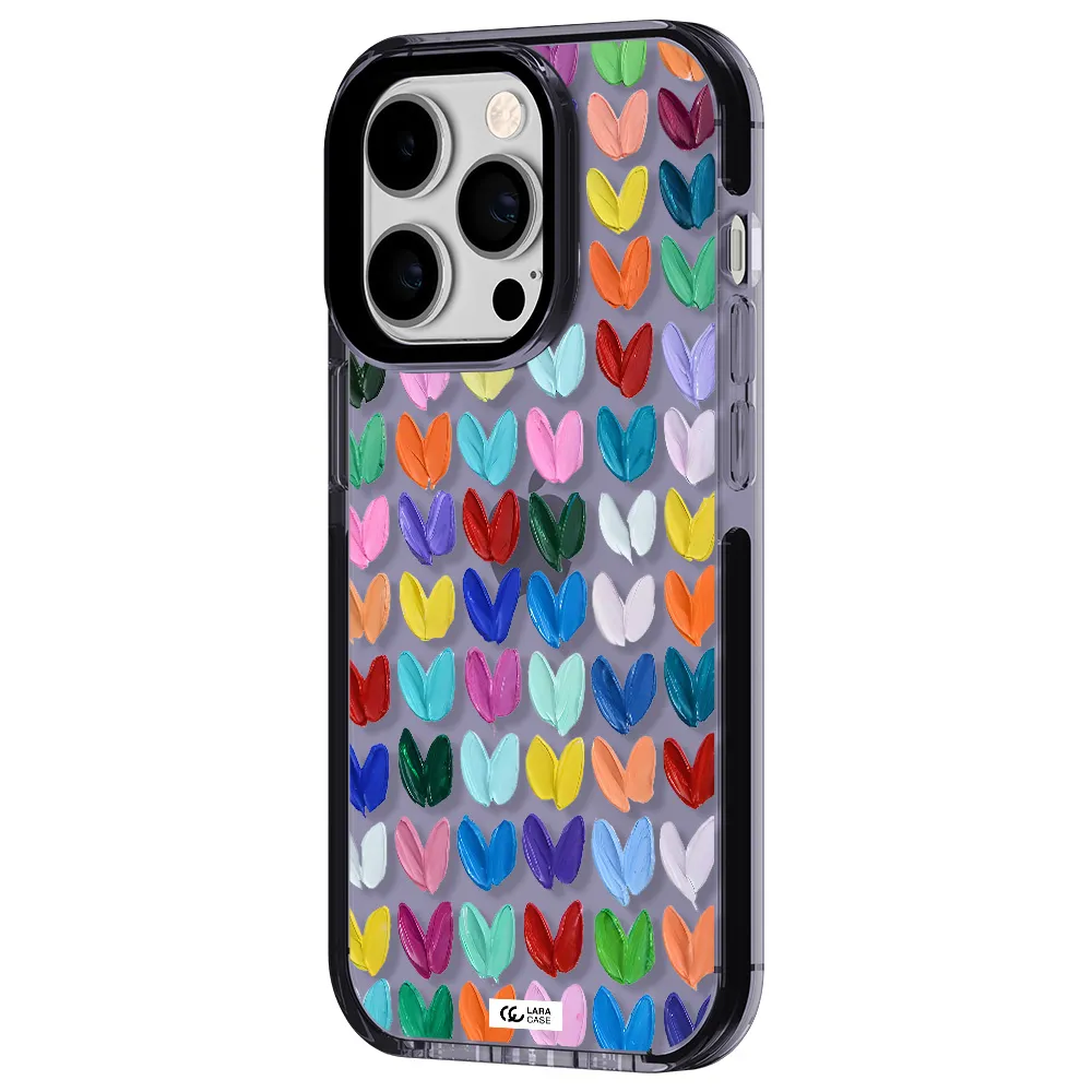 a close up of a color palette Apple iPhone 14 pro impact Lilac Case