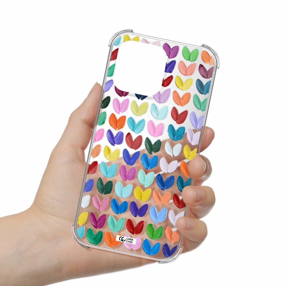 a close up of a color palette Apple iPhone 14 pro max Clear PC Case