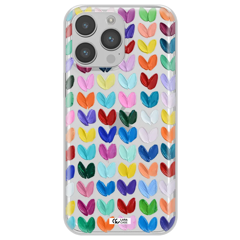 A Close Up Of A Color Palette Apple Iphone 14 Pro Max Clear Tpu Case