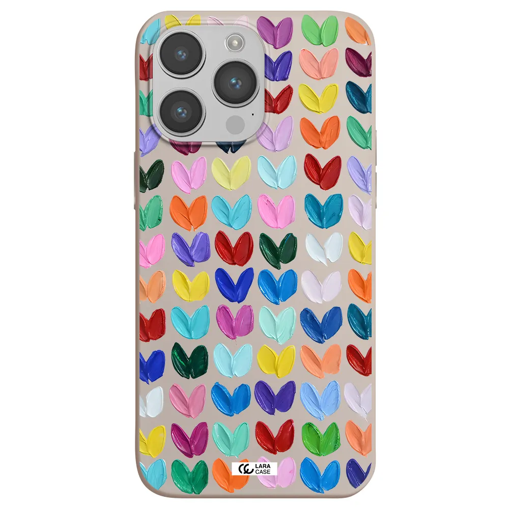 a close up of a color palette Apple iPhone 14 pro Silicone Stone Case