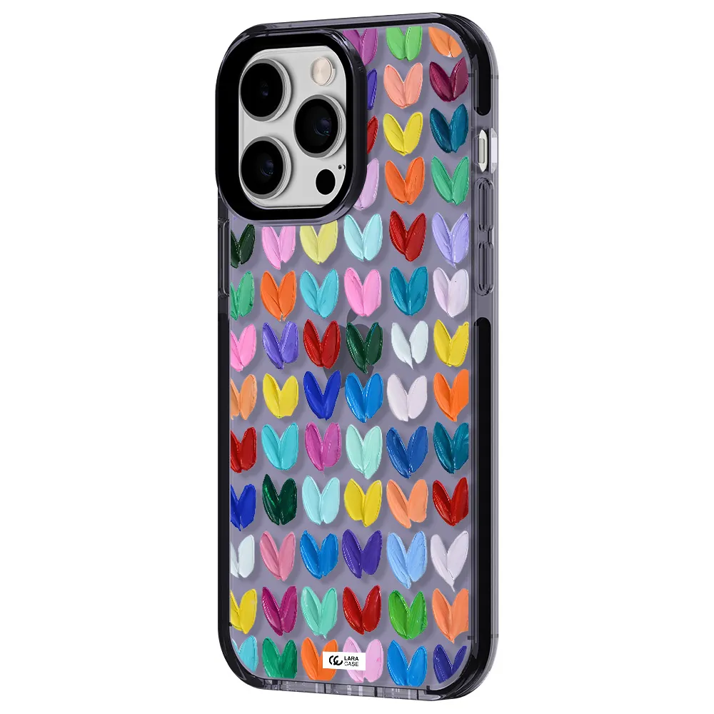 a close up of a color palette Apple iPhone 15 Pro Max impact Lilac Case