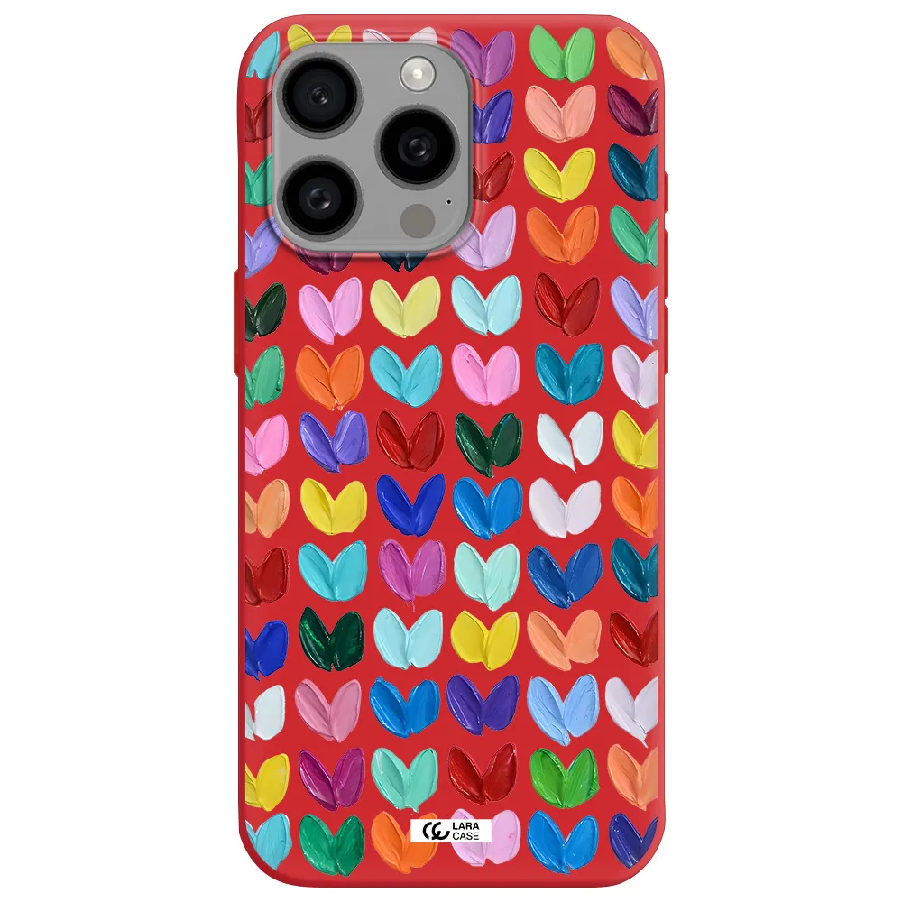 A Close Up Of A Color Palette Apple Iphone 15 Pro Max Silicone Imperial Red Case